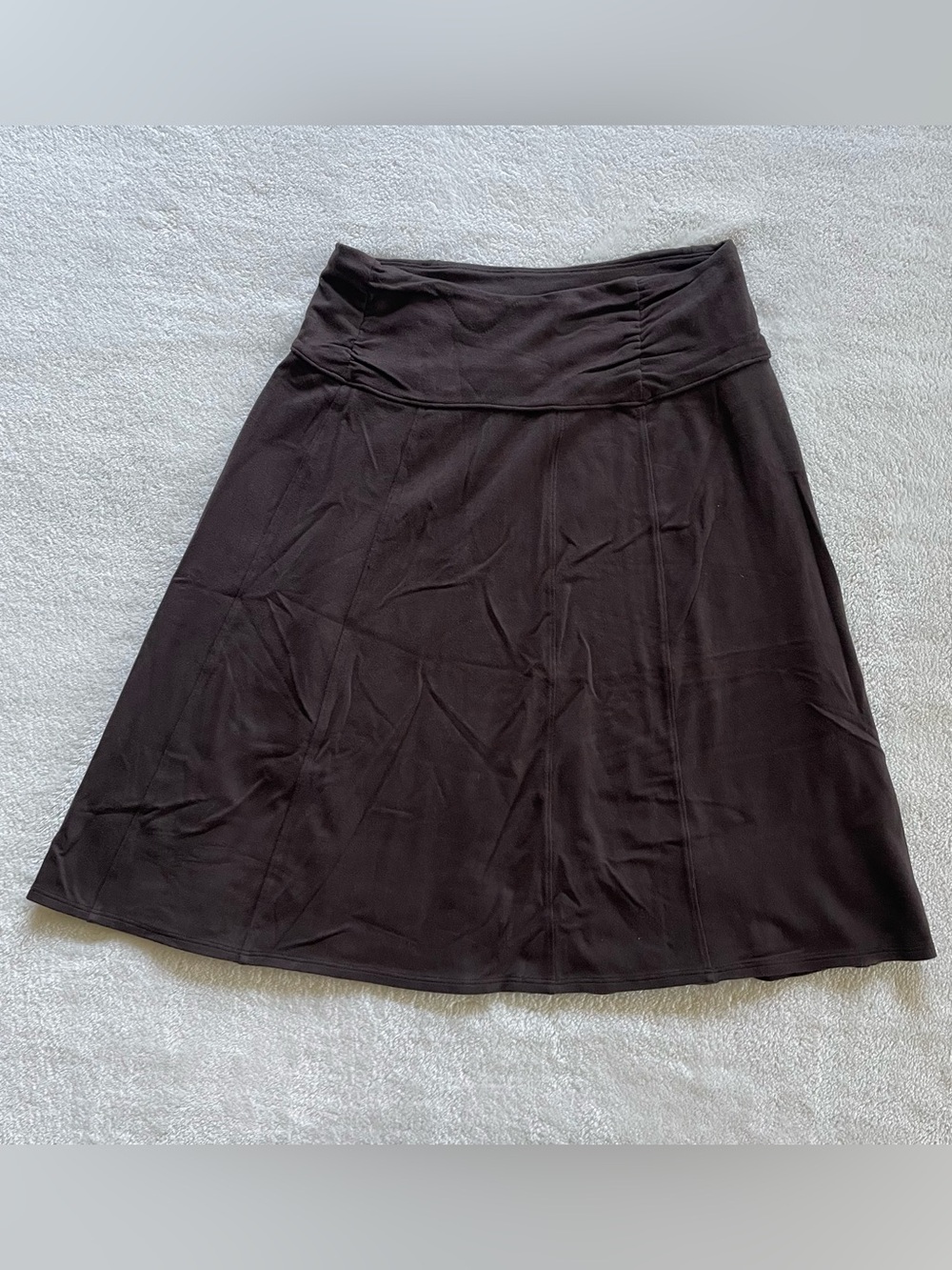 Athleta Brown Mini A-Line Skirt Zip Back Pocket size XS